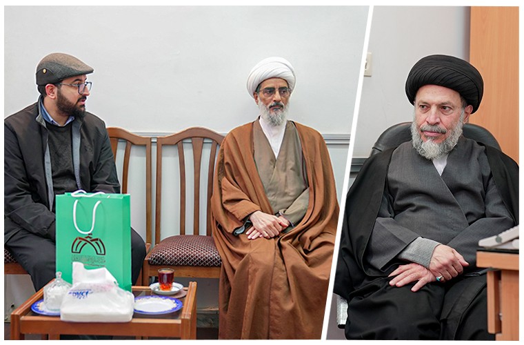 لقاء رئاسة المؤسسة مع آية الله السيد رياض الحكيم