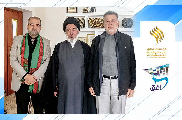 مسؤول ممثلية مؤسسة الدليل في كربلاء المقدسة يزور مؤسسة المعرفة للثقافة